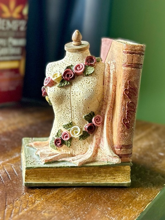 Other - Vintage Seamstress Mannequin Floral Draped Material Bookend